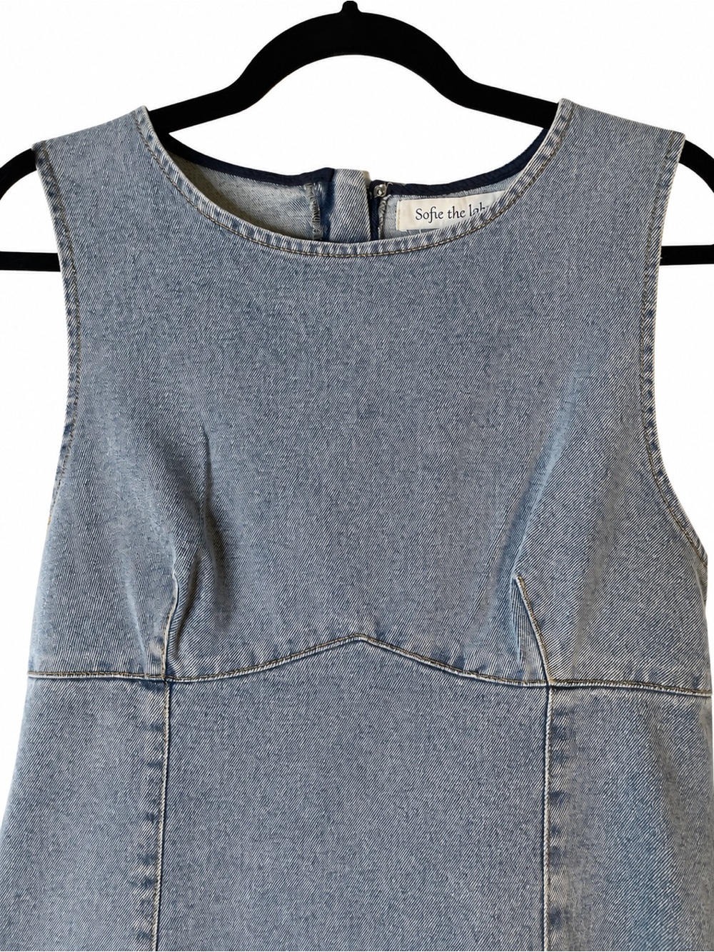 Sofie The Label Light Blue Denim Sleeveless Mini Dress – Size M - NWT - Picture 4 of 14